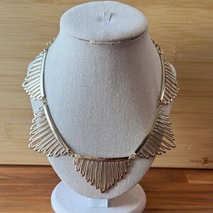 NWT Towne and Reese Gold Tone Lila Artsy Funky Statement Necklace Stitch Fix